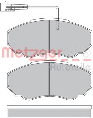 Комплект тормозных колодок, дисковый тормоз METZGER 1170227