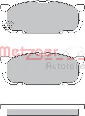Комплект тормозных колодок, дисковый тормоз METZGER 1170613