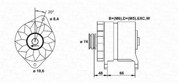 Генератор MAGNETI MARELLI 944346129010