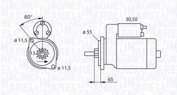 Стартер MAGNETI MARELLI 063280050010