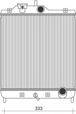 Радиатор, охлаждение двигателя MAGNETI MARELLI 350213926000