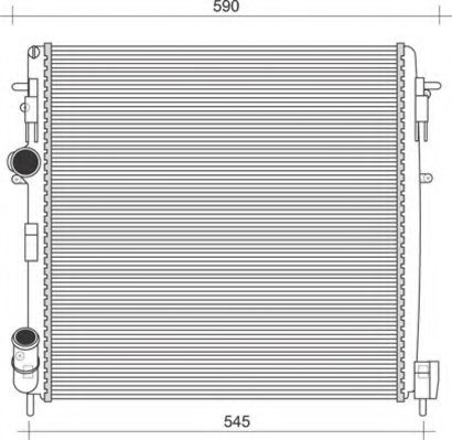 Радиатор, охлаждение двигателя MAGNETI MARELLI 350213995000