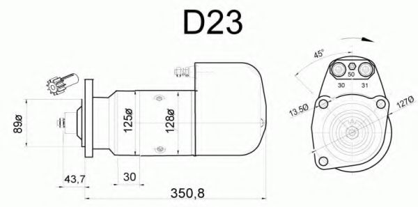 Стартер DELCO REMY 19024080
