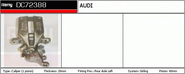 Тормозной суппорт DELCO REMY DC72388
