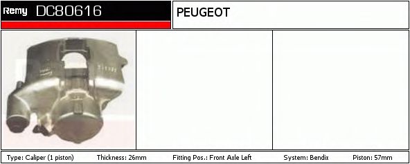 Тормозной суппорт DELCO REMY DC80616