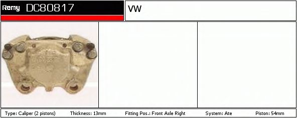 Тормозной суппорт DELCO REMY DC80817