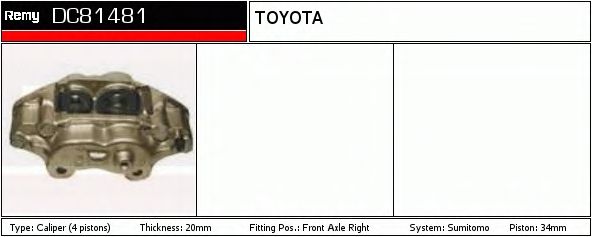 Тормозной суппорт DELCO REMY DC81481