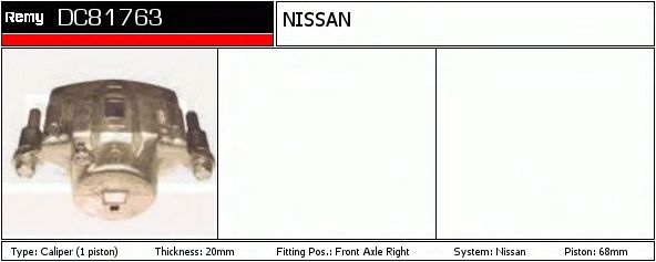 Тормозной суппорт DELCO REMY DC81763