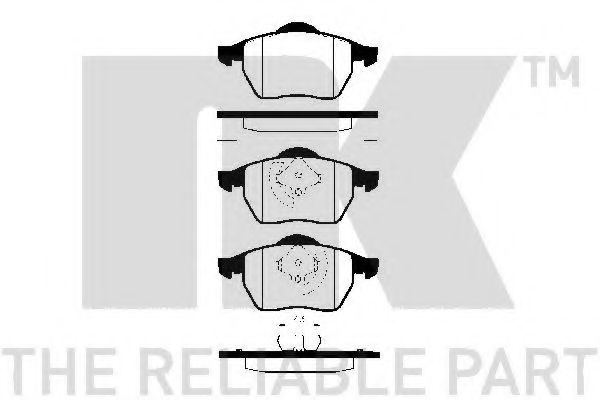 Комплект тормозных колодок, дисковый тормоз NK 224734
