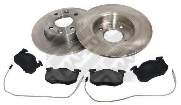 Комплект тормозов, дисковый тормозной механизм MAPCO 47157