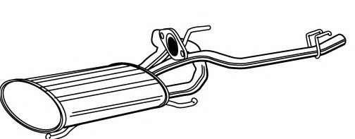 Глушитель выхлопных газов конечный ROSI 15817