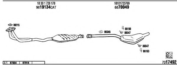 Система выпуска ОГ FONOS BW31809