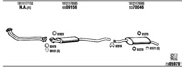 Система выпуска ОГ FONOS BW40129