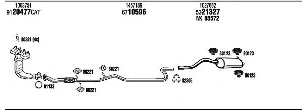 Система выпуска ОГ FONOS FOK05802AA