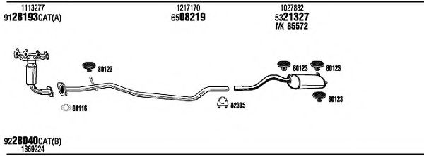 Система выпуска ОГ FONOS FOK05802BB
