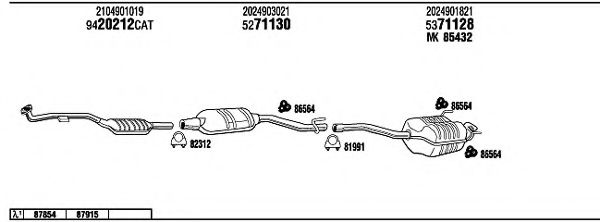 Система выпуска ОГ FONOS MB18007