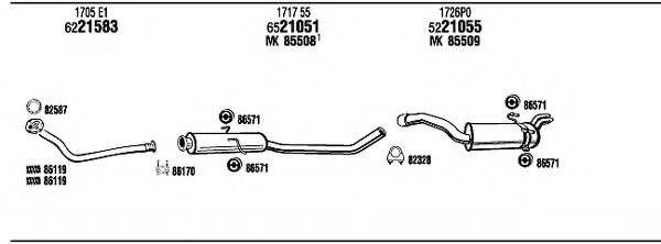 Система выпуска ОГ FONOS PET08705