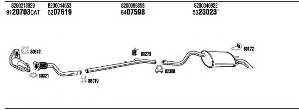 Система выпуска ОГ FONOS RE57078