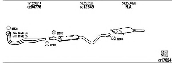Система выпуска ОГ FONOS VW35207