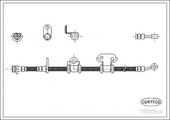 Тормозной шланг CORTECO 19032908