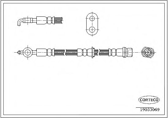 Тормозной шланг CORTECO 19033069