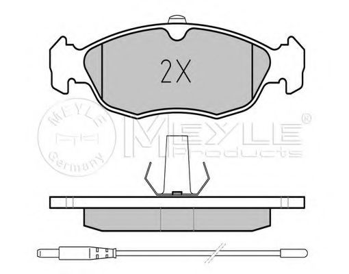 Комплект тормозных колодок, дисковый тормоз MEYLE 21827