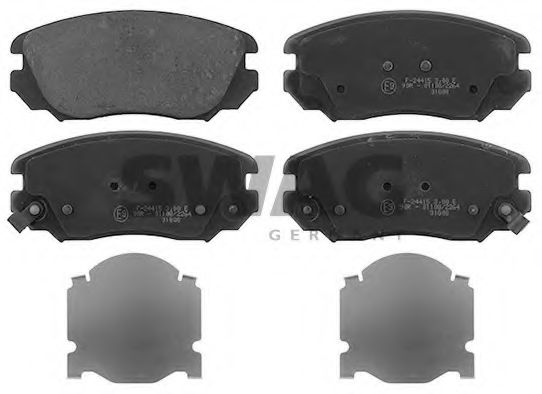 Комплект тормозных колодок, дисковый тормоз SWAG 40 91 6895