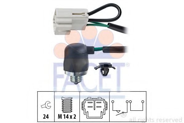 Выключатель, фара заднего хода FACET 7.6144