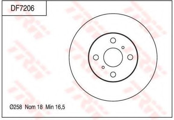 Тормозной диск TRW DF7206