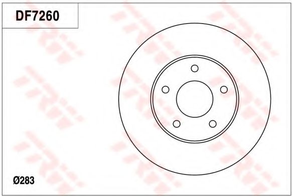 Тормозной диск TRW DF7260