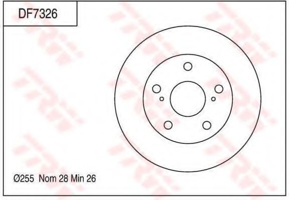 Тормозной диск TRW DF7326