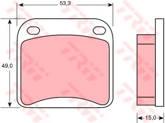 Комплект тормозных колодок, дисковый тормоз TRW GDB115