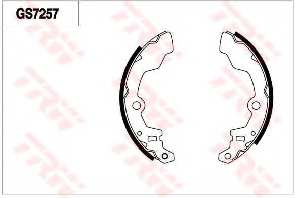 Комплект тормозных колодок TRW GS7257