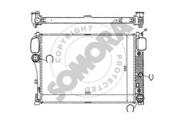 Радиатор, охлаждение двигателя SOMORA 174440