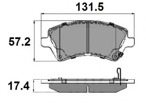 Комплект тормозных колодок, дисковый тормоз NATIONAL NP2086