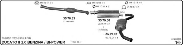 Система выпуска ОГ IMASAF 524000083