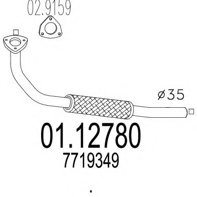Труба выхлопного газа MTS 01.12780