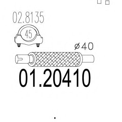 Гофрированная труба, выхлопная система MTS 01.20410