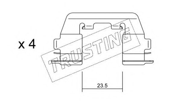 Комплектующие, колодки дискового тормоза TRUSTING KIT.052