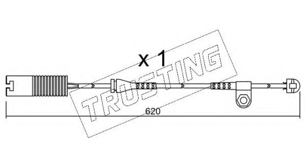 Сигнализатор, износ тормозных колодок TRUSTING SU.154