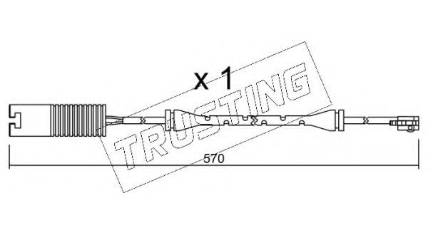 Сигнализатор, износ тормозных колодок TRUSTING SU.208