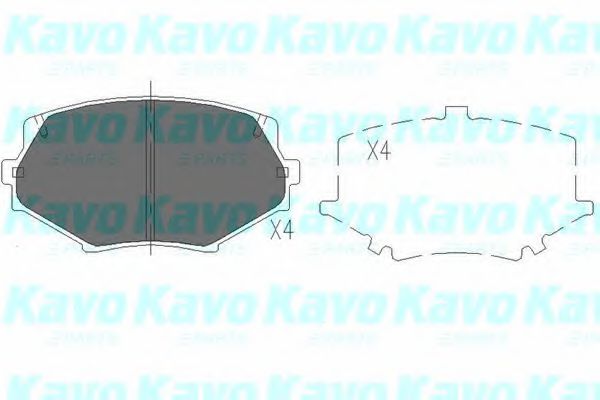 Комплект тормозных колодок, дисковый тормоз KAVO PARTS KBP-4527
