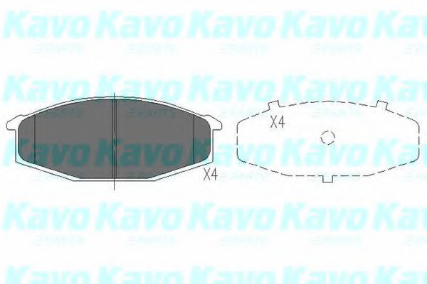 Комплект тормозных колодок, дисковый тормоз KAVO PARTS KBP-6520