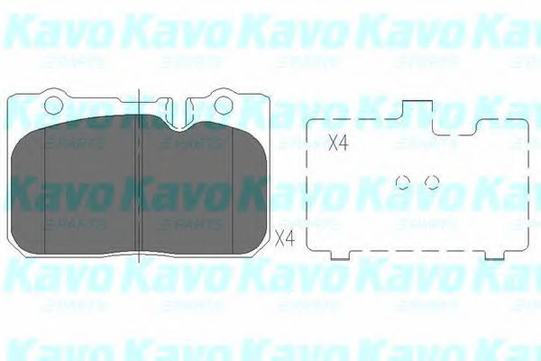 Комплект тормозных колодок, дисковый тормоз KAVO PARTS KBP-9053