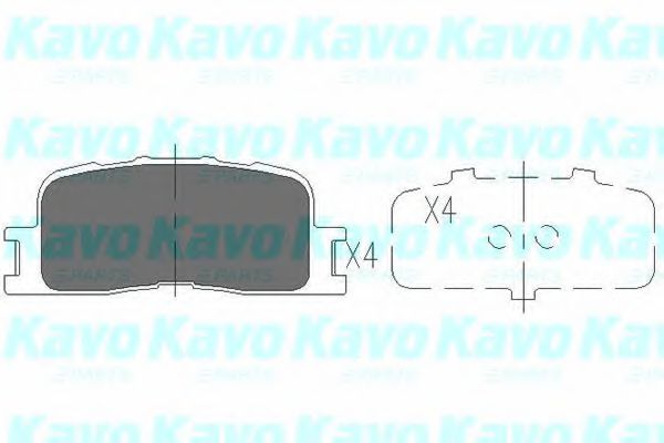 Комплект тормозных колодок, дисковый тормоз KAVO PARTS KBP-9077