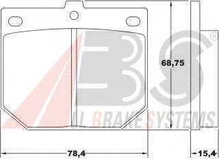 Комплект тормозных колодок, дисковый тормоз A.B.S. 36078