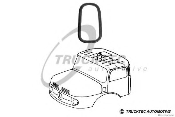Облицовка / защитная накладка, боковое стекло TRUCKTEC AUTOMOTIVE 01.50.003