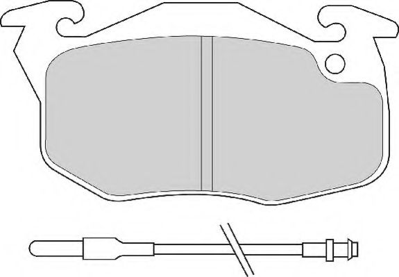 Комплект тормозных колодок, дисковый тормоз NECTO FD6370A