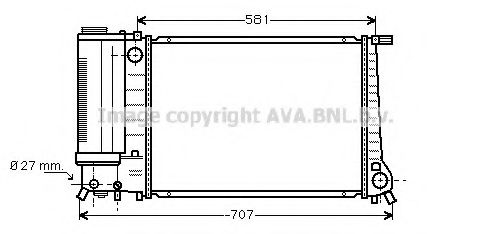 Радиатор, охлаждение двигателя AVA QUALITY COOLING BW2163