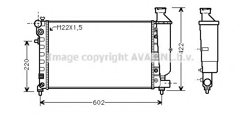 Радиатор, охлаждение двигателя AVA QUALITY COOLING CN2116